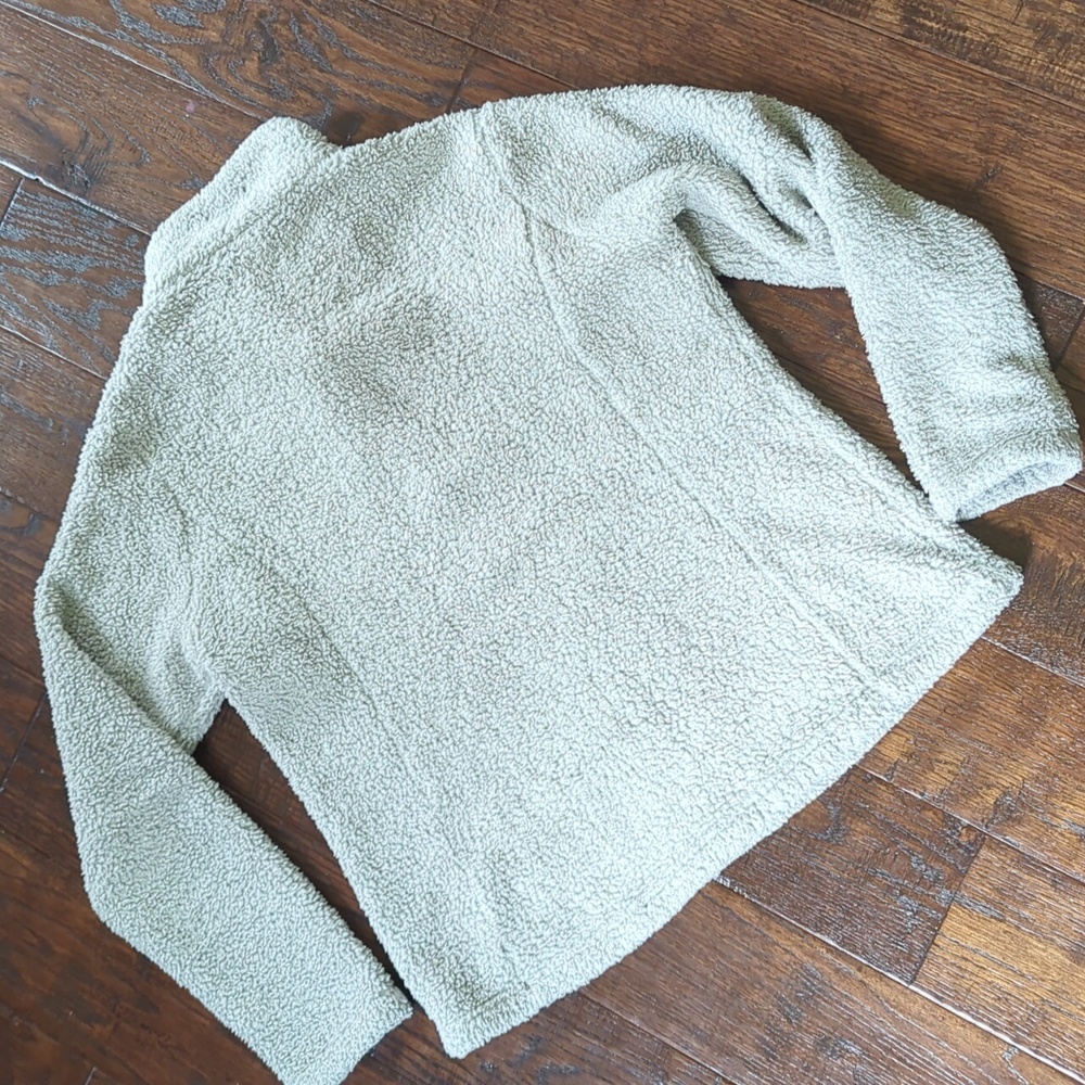 PATAGONIA I Los Gatos Light Grey Soft Fleece Sherpa 1/4 Zip Pullover Top, L - Picture 5 of 15